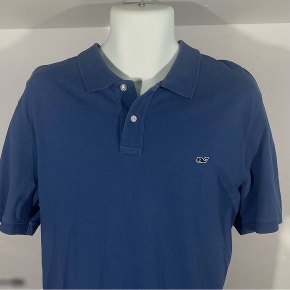 Men's Vineyard Vines Classic Fit Polo Shirt - Size L - Blue - Picture 4 of 9